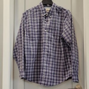 Dockers Blue and White Checkered Casual Shirt
